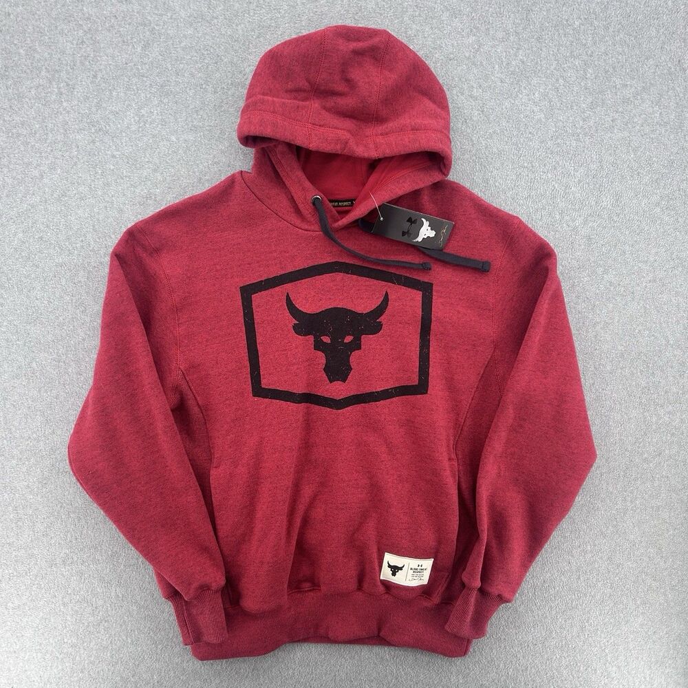 Under Armour Men's Project Rock Warm-Up Red Hoodie NWT Size Small